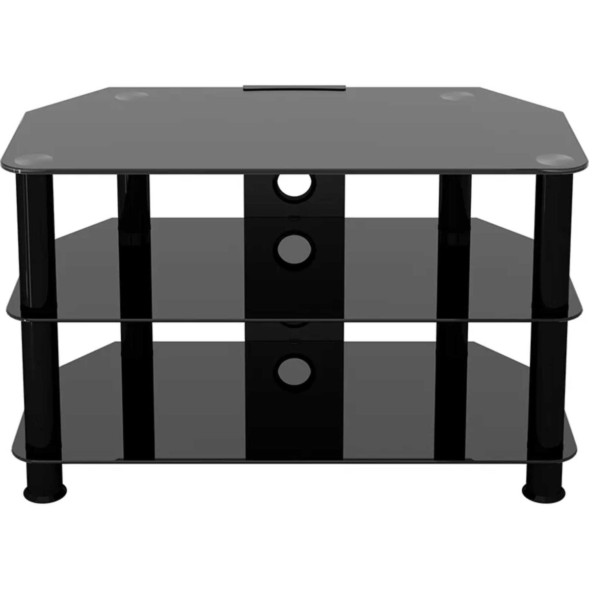 AVF SDC800CMBB 80cm Glass Corner TV Stand - Black