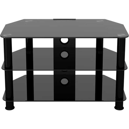 AVF SDC800CMBB 80cm Glass Corner TV Stand - Black