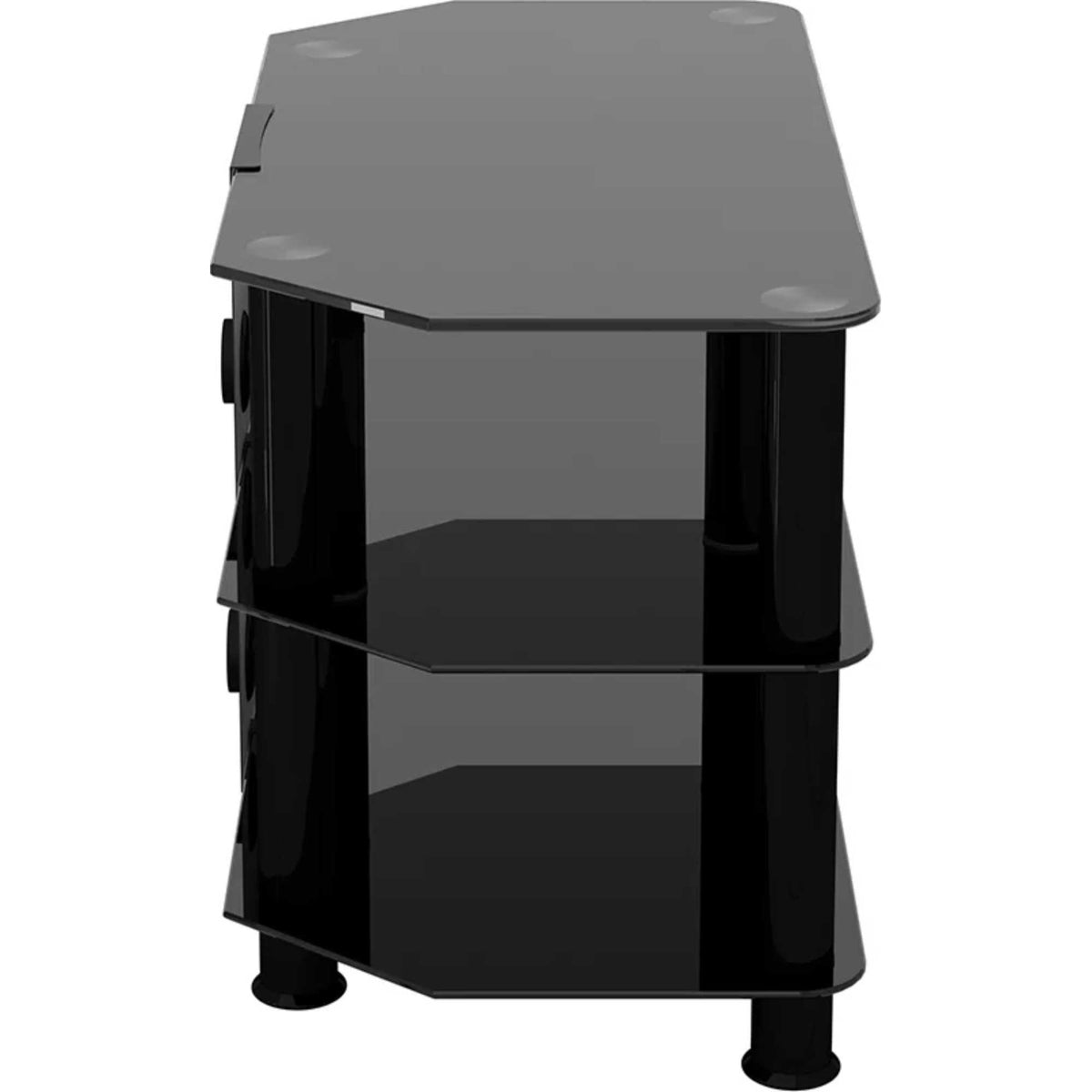 AVF SDC800CMBB 80cm Glass Corner TV Stand - Black
