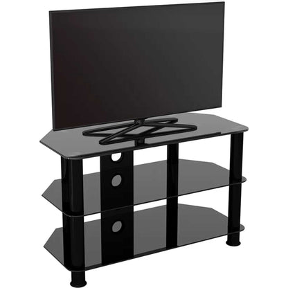 AVF SDC800CMBB 80cm Glass Corner TV Stand - Black