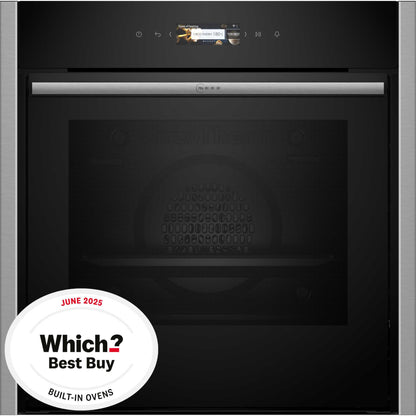 NEFF N 70 B54CR71N0B Slide&Hide Built-In Smart Single Oven - Stainless Steel