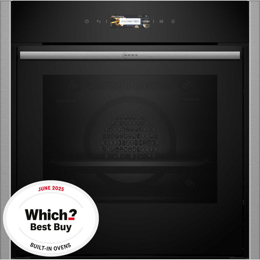 NEFF N 70 B54CR71N0B Slide&Hide Built-In Smart Single Oven - Stainless Steel