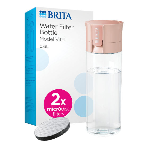0.6L WATER FILTER BOTTLE PASTEL APRICOT