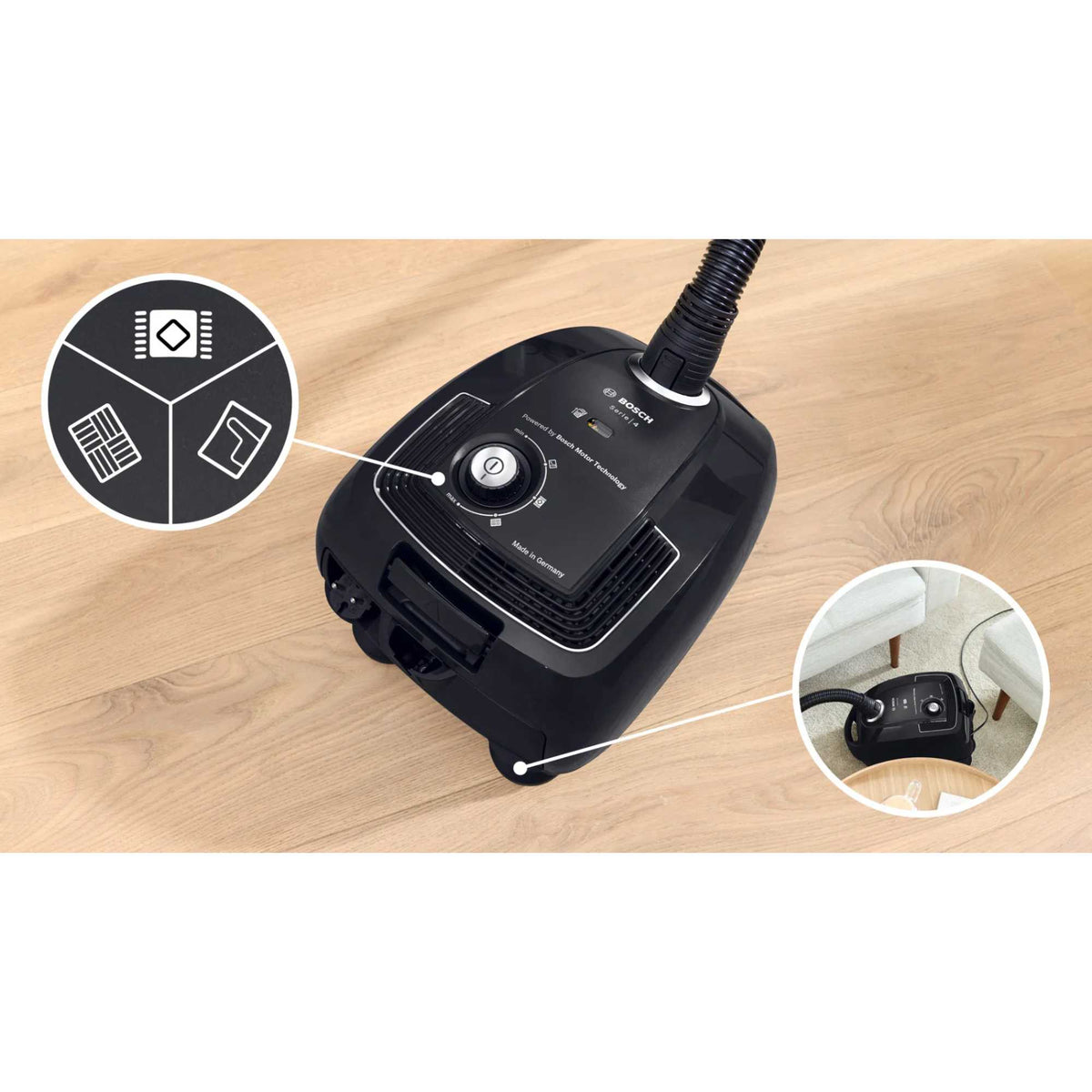 Bosch Series 4 Cylinder Vacuum Cleaner Bagged - BGL38BA3GB
