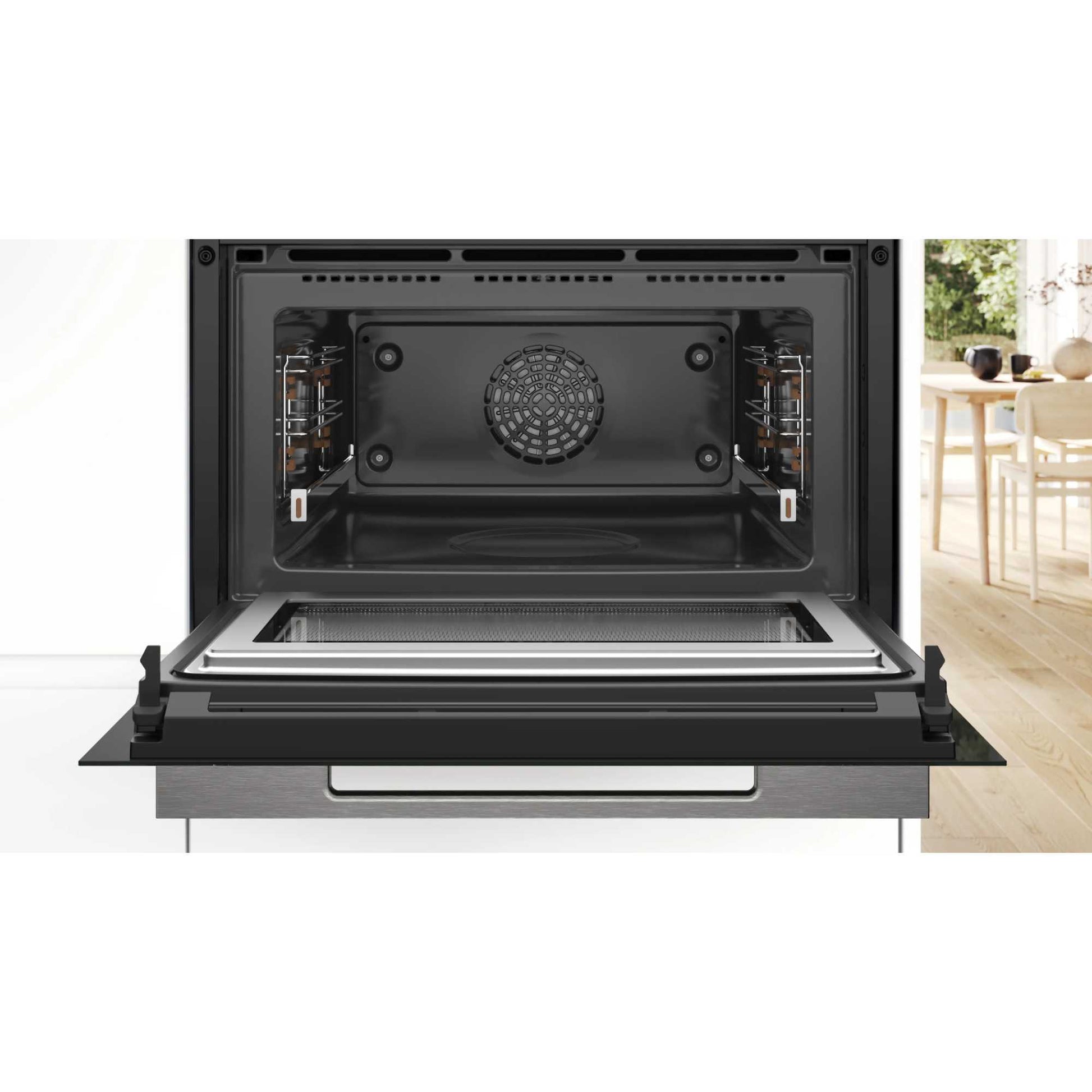 Bosch Series 8 CMG778NB1 Built-In Compact Oven with Microwave Function - Black