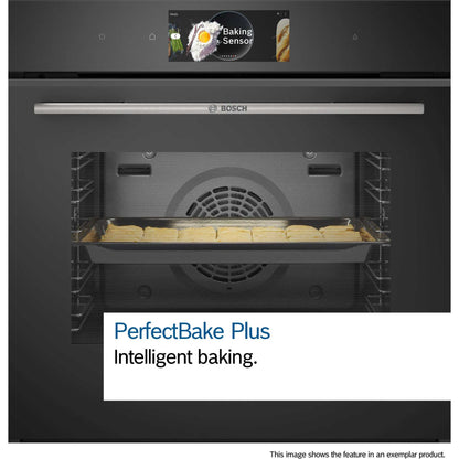 Bosch Series 8 CMG778NB1 Built-In Compact Oven with Microwave Function - Black