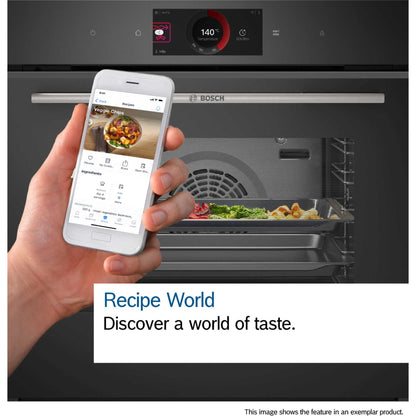 Bosch Series 8 CMG778NB1 Built-In Compact Oven with Microwave Function - Black