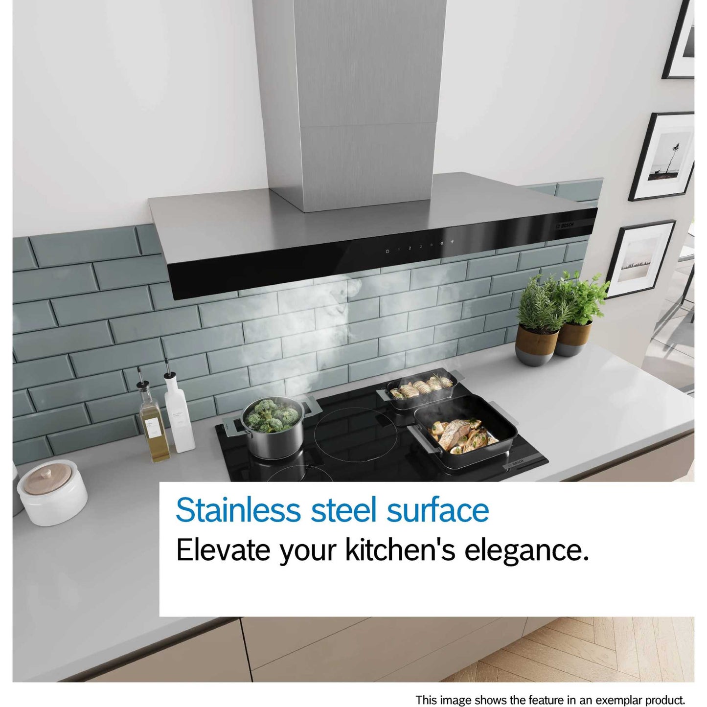 Bosch DWB65CC30B Series 4 60cm Wall-Mounted Cooker Hood - Stainless Steel