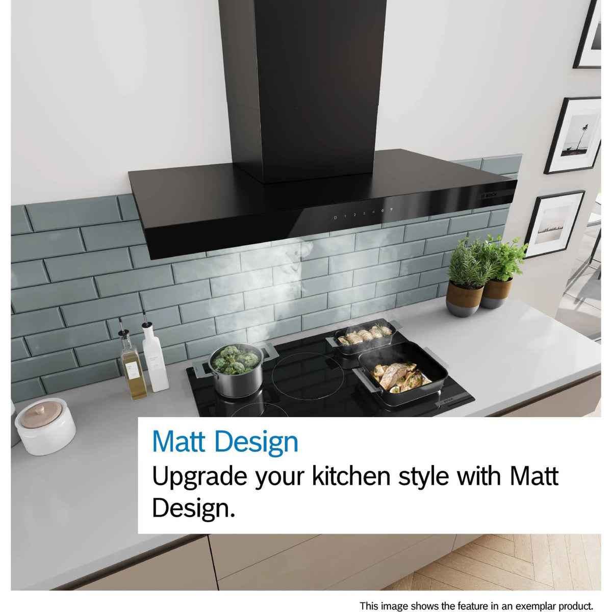 Bosch DWB65CC60B Series 4 60cm Wall-Mounted Cooker Hood - Matt Black