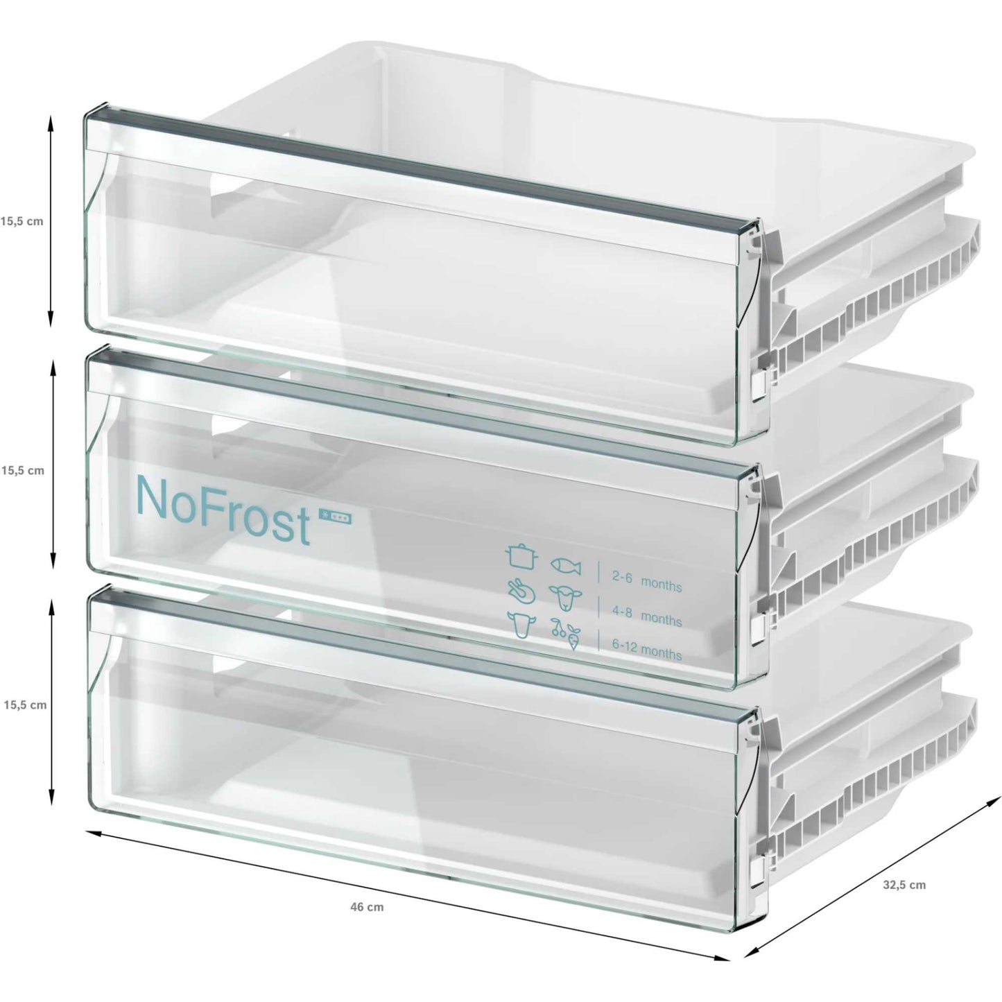 Bosch Series 4 Built-In Undercounter Freezer Full NoFrost - GUN21VFE0G