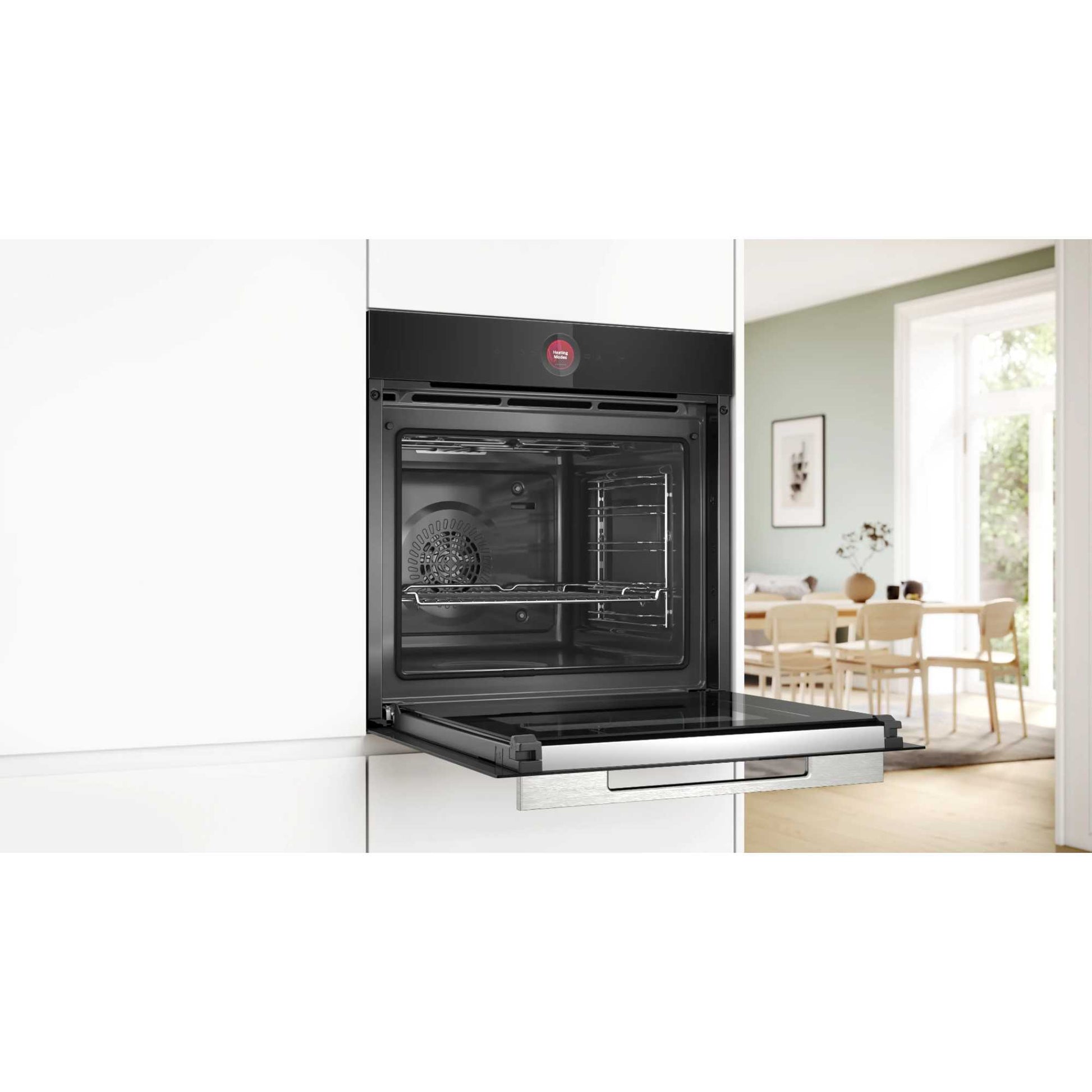 Bosch Series 8 HBG7741B1B Built-In Smart Single Oven with Air Fry Function - Black