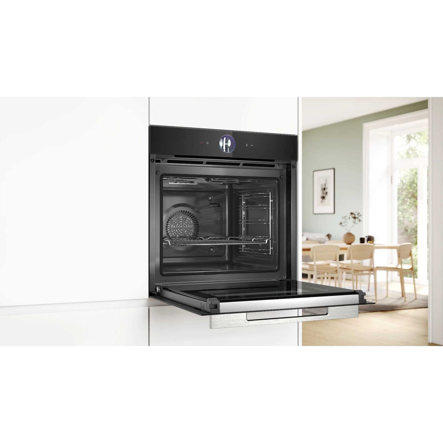 Bosch Series 8 HBG7764B1B Built-In Smart Single Oven with Air Fry Function - Black
