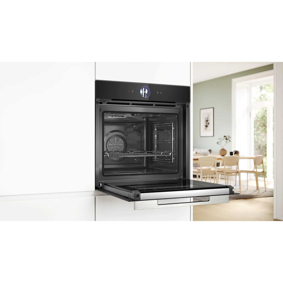 Bosch Series 8 HBG7764B1B Built-In Smart Single Oven with Air Fry Function - Black