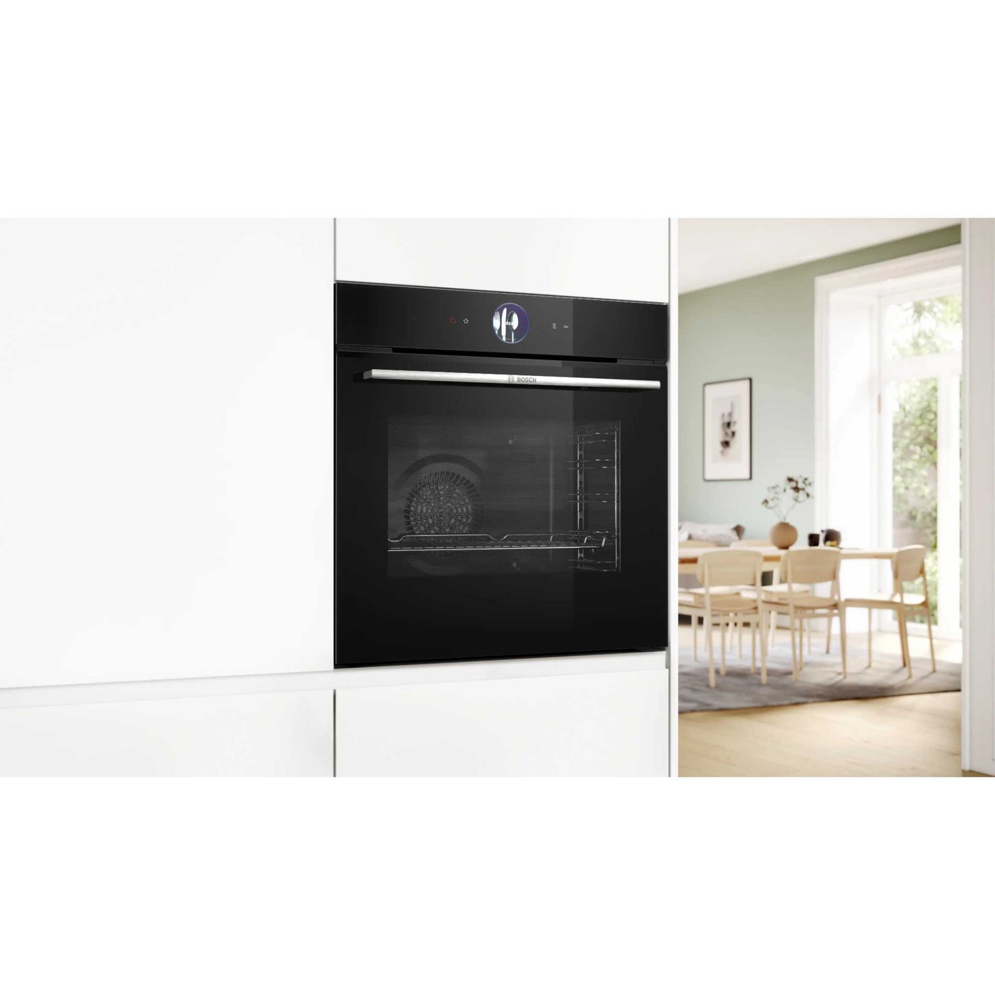 Bosch Series 8 HBG7764B1B Built-In Smart Single Oven with Air Fry Function - Black