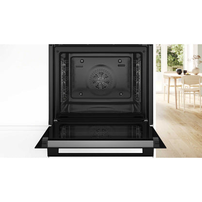Bosch Series 4 HQA574BB3B Built-In Single Oven with Steam Function - Black