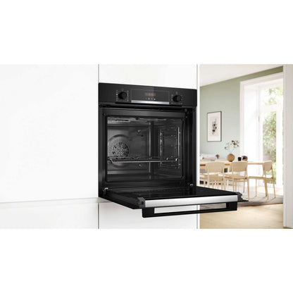 Bosch Series 4 HQA574BB3B Built-In Single Oven with Steam Function - Black