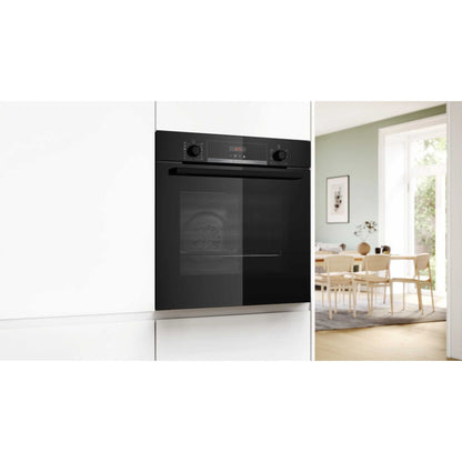 Bosch Series 4 HQA574BB3B Built-In Single Oven with Steam Function - Black