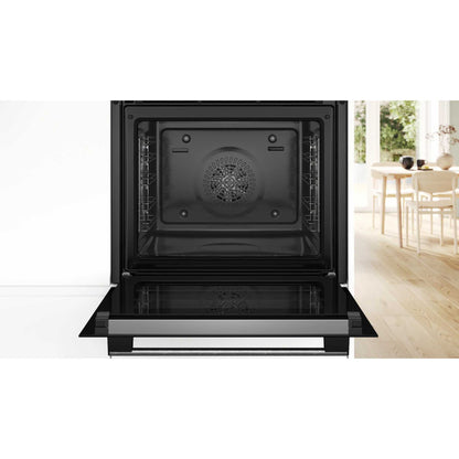 Bosch Series 4 HQA574BS3B Built-in Single Oven with Steam Function - Stainless Steel