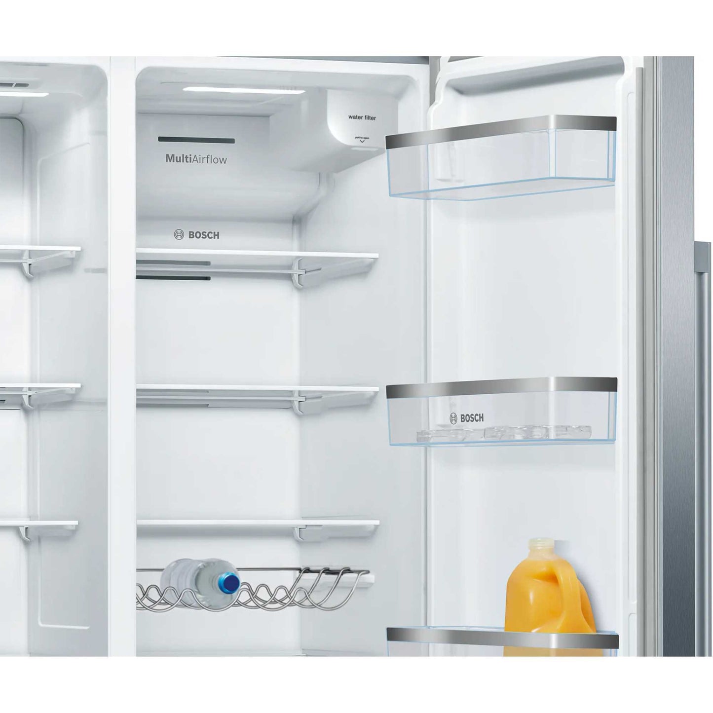 Bosch Series 6 American Style Fridge Freezer 80/20 Total No Frost - Brushed Steel - KAD93AIERG