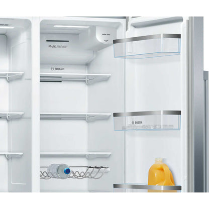 Bosch Series 6 American Style Fridge Freezer 80/20 Total No Frost - Brushed Steel - KAD93AIERG