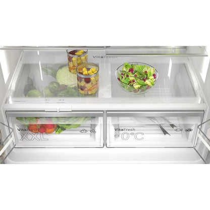 Bosch Series 6 American Style Fridge Freezer 50/50 Total No Frost - Brushed Steel - KFD96APEA