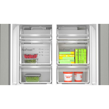 Bosch Series 6 American Style Fridge Freezer 50/50 Total No Frost - Brushed Steel - KFD96APEA