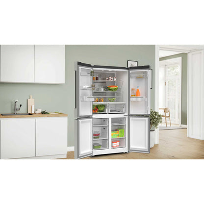 Bosch Series 4 American Style Fridge Freezer 70/30 Total No Frost - Brushed Steel - KFN96APEAG