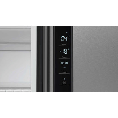 Bosch Series 4 American Style Fridge Freezer 70/30 Total No Frost - Brushed Steel - KFN96APEAG