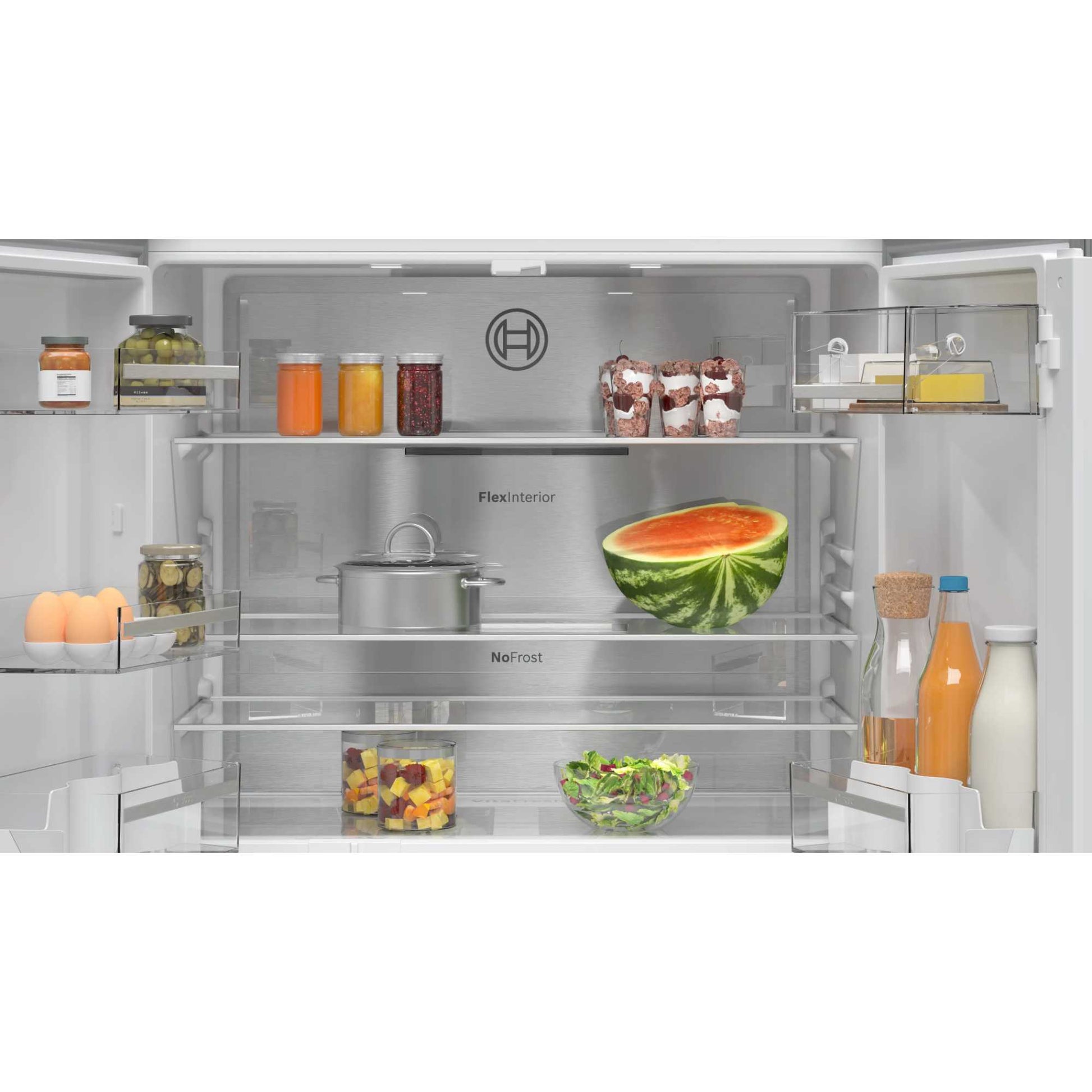 Bosch Series 4 American Style Fridge Freezer 70/30 Total No Frost - Brushed Steel - KFN96APEAG