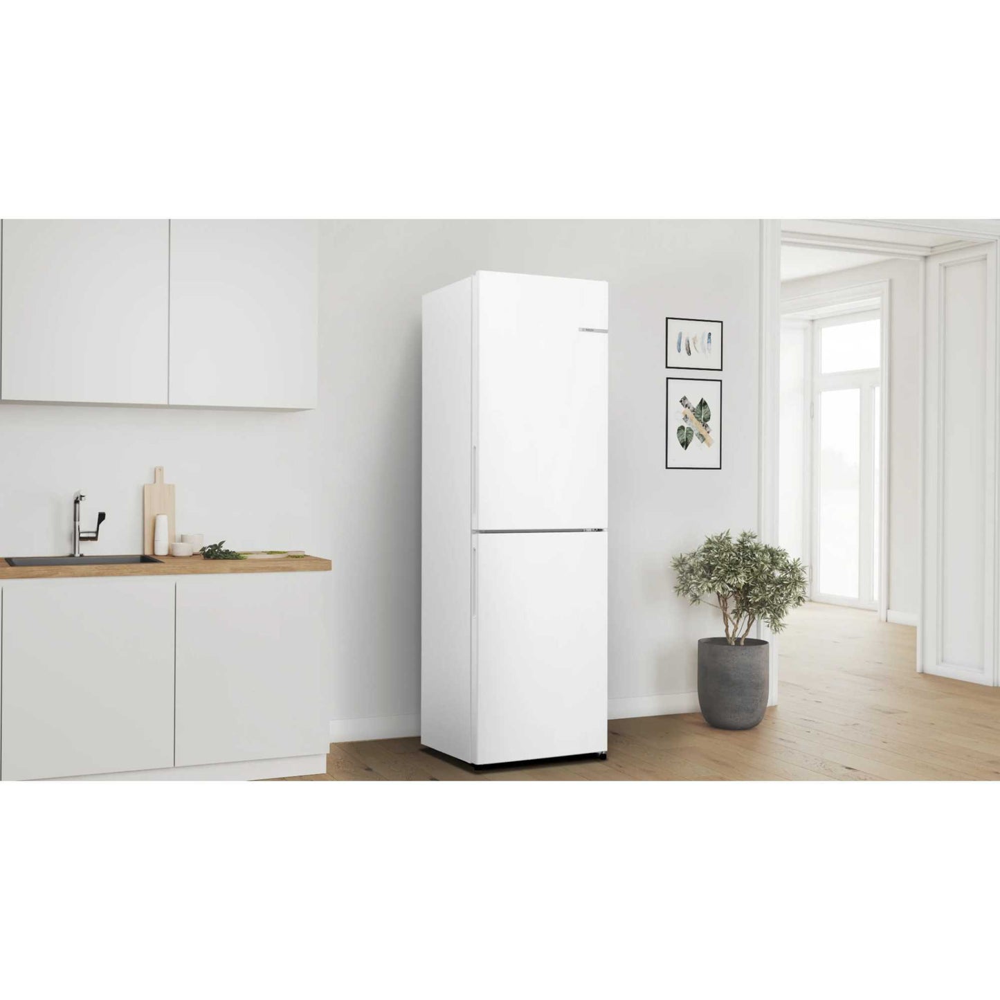 Bosch Series 2 Fridge Freezer 50/50 Total No Frost - White - KGN27NWEAG