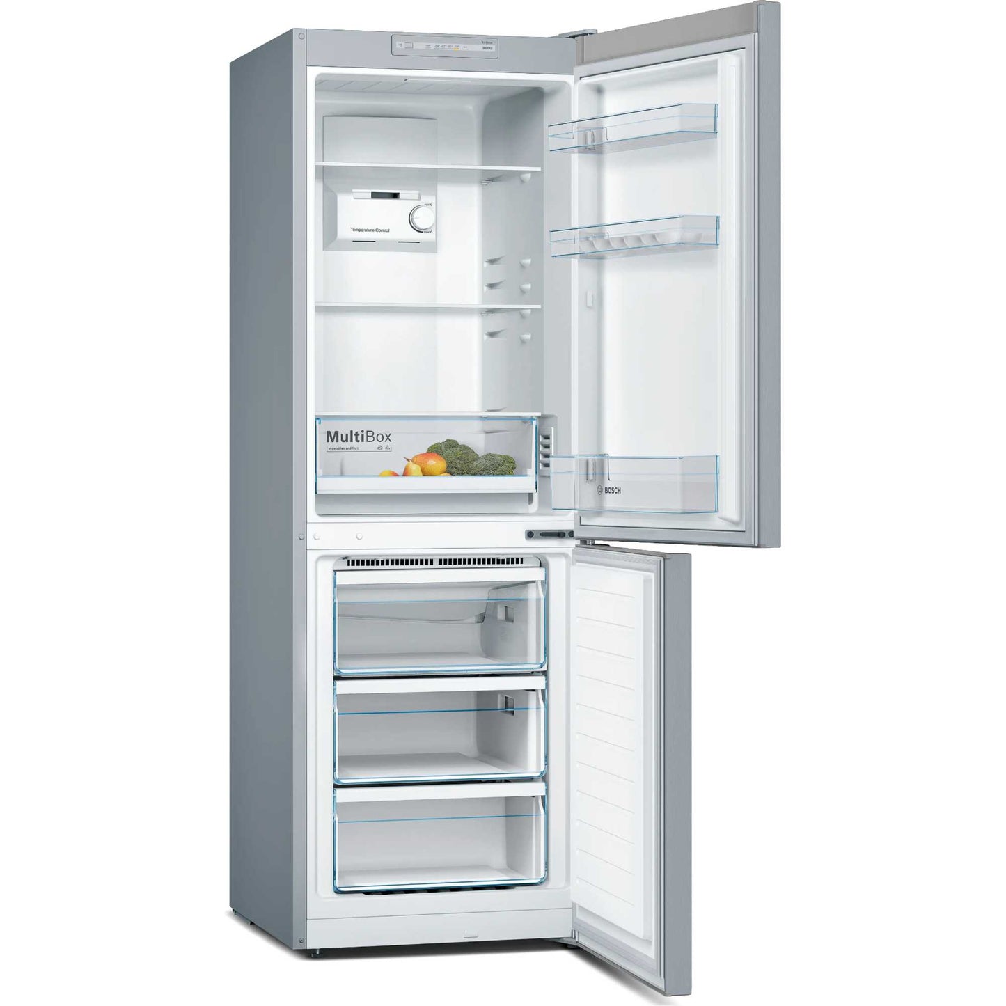 Bosch Series 2 Fridge Freezer 60/40 Total No Frost - Stainless Steel - KGN33NLEBG