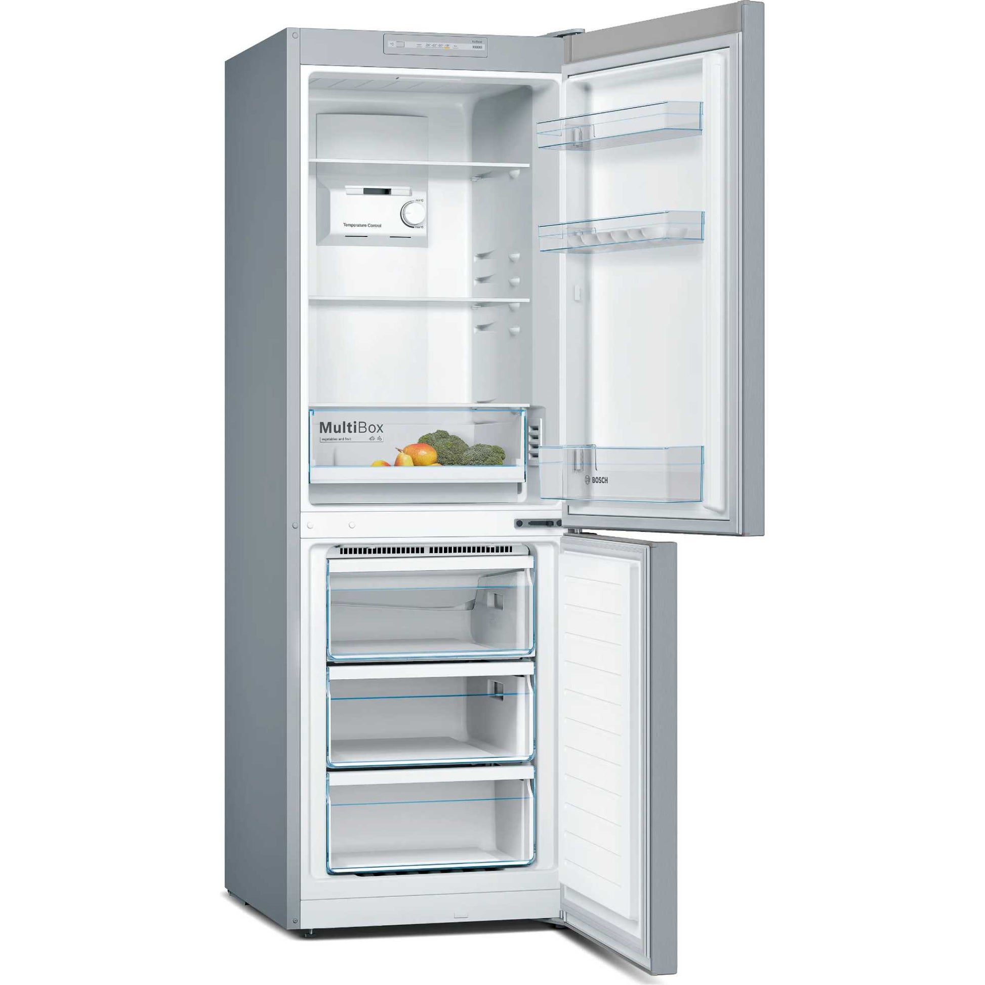 Bosch Series 2 Fridge Freezer 60/40 Total No Frost - Stainless Steel - KGN33NLEBG