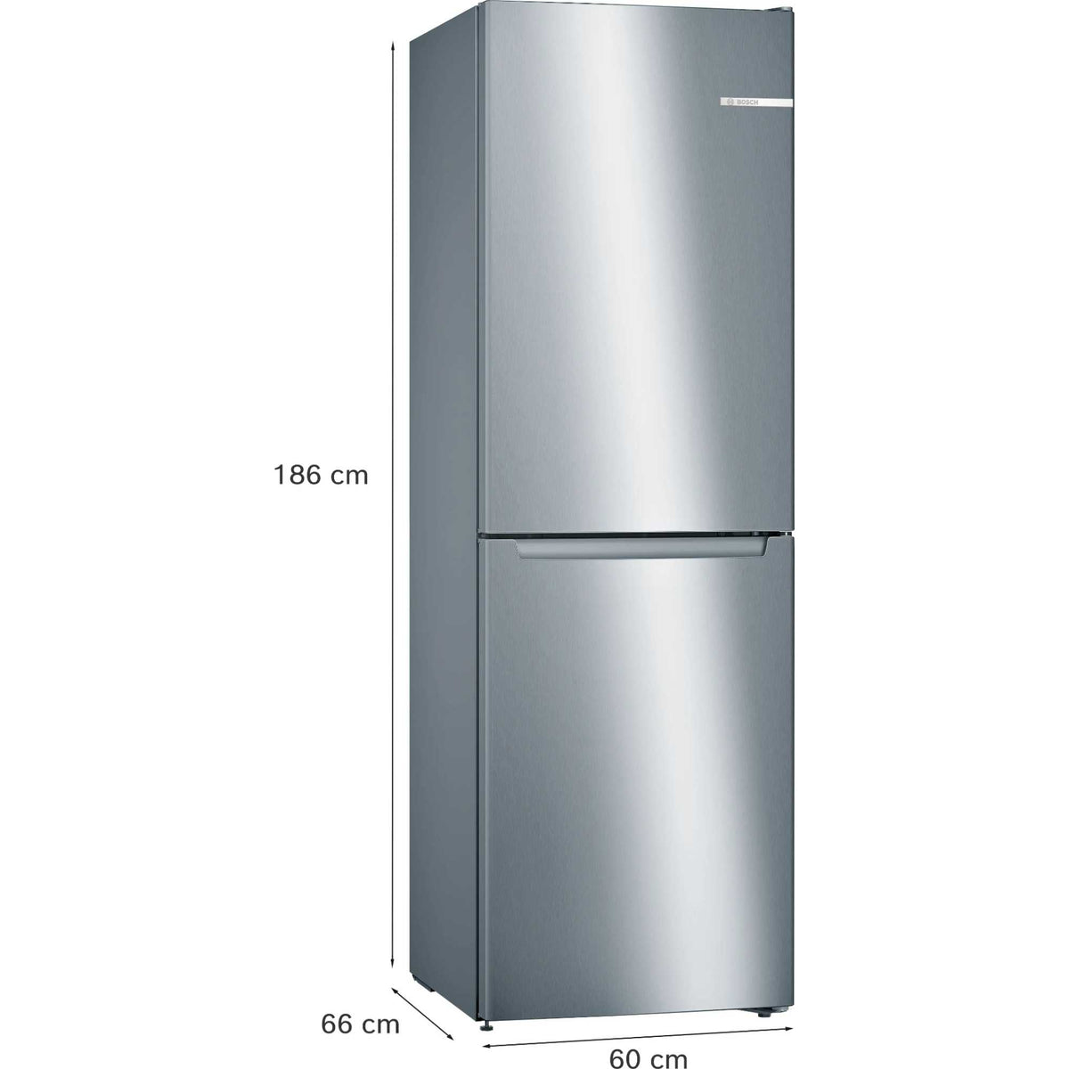 Bosch Series 2 Fridge Freezer 50/50 Total No Frost - Stainless Steel - KGN34NLEAG