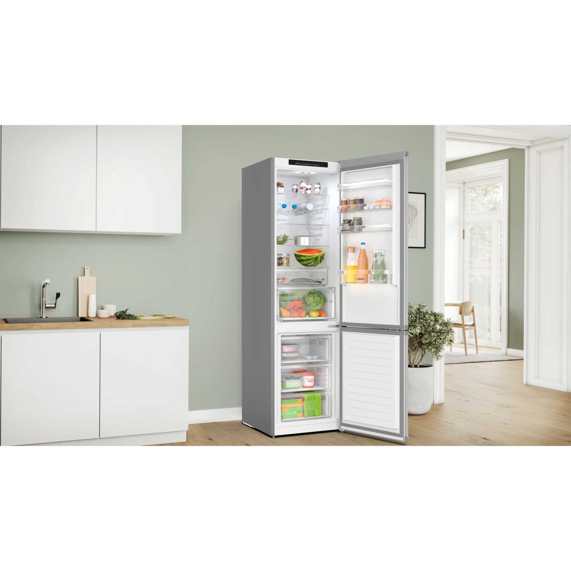 Bosch Series 4 Fridge Freezer 70/30 Total No Frost - Stainless Steel - KGN392LBFG