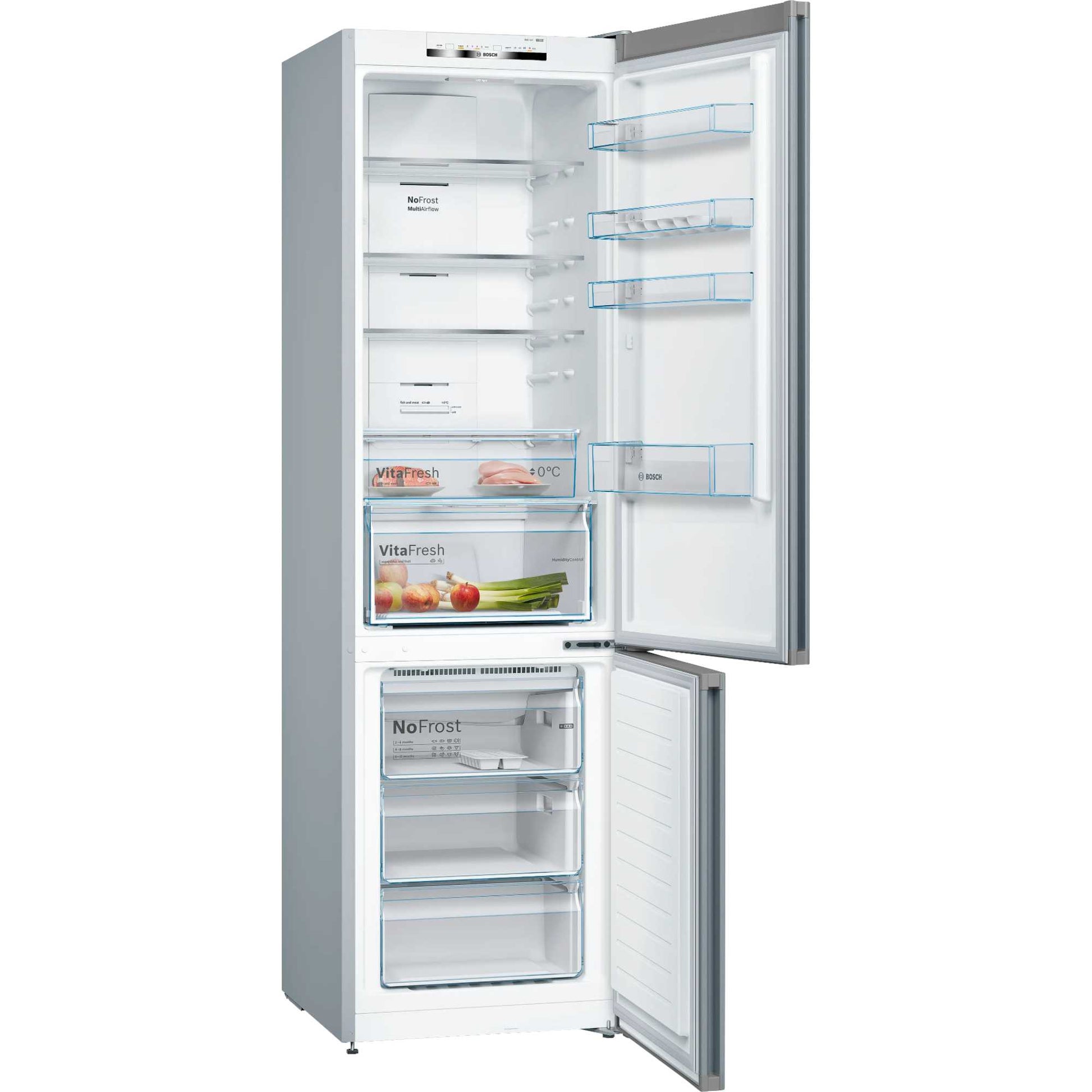 Bosch Series 4 Fridge Freezer 70/30 Total No Frost - Stainless Steel - KGN392LEBG