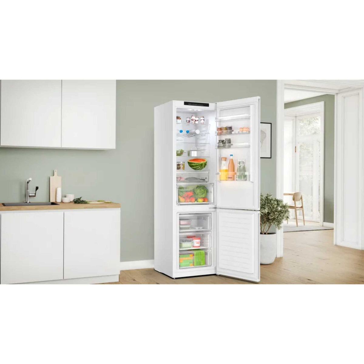 Bosch Series 4 Fridge Freezer 70/30 Total No Frost - White - KGN392WDFG