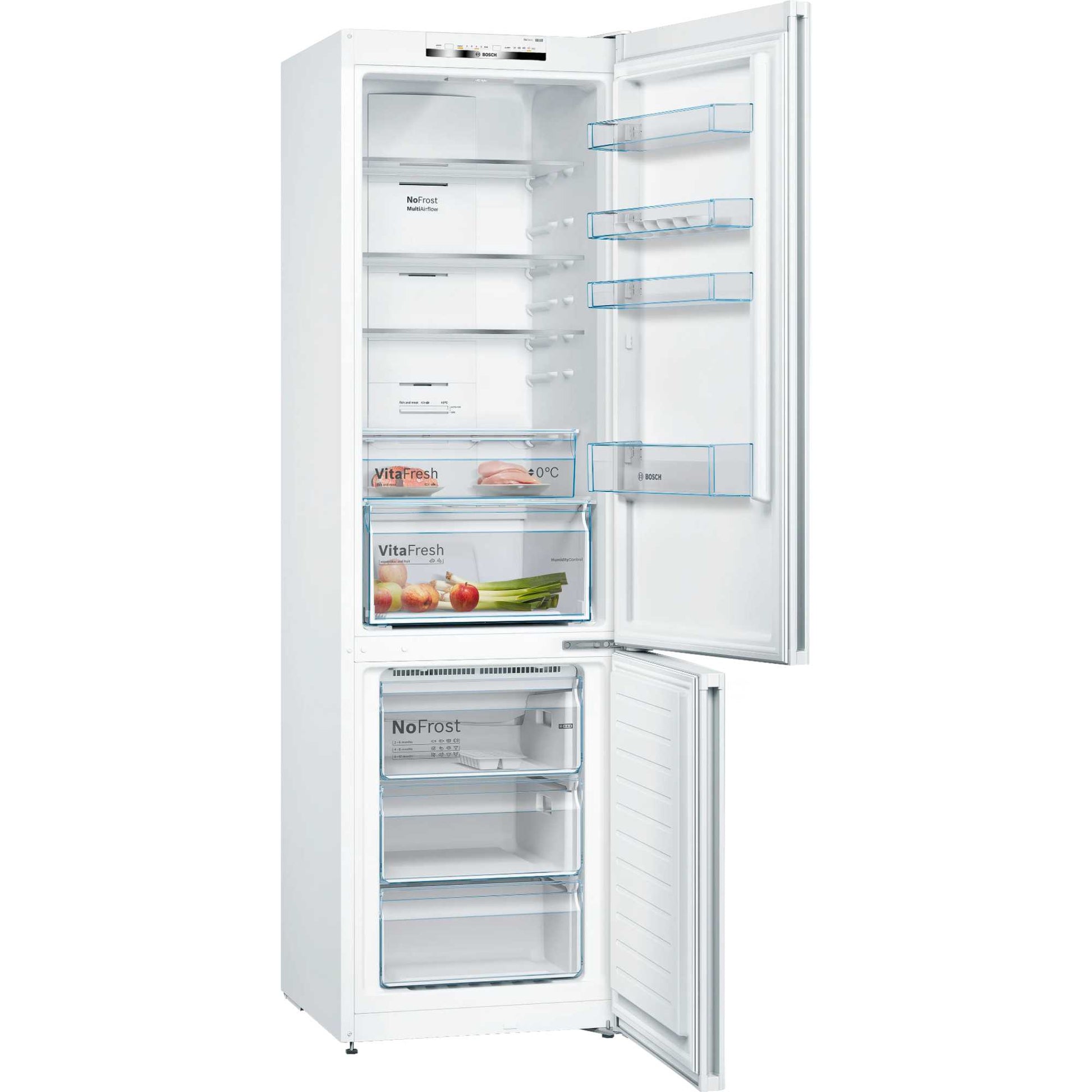 Bosch Series 4 Fridge Freezer 70/30 Total No Frost - White - KGN392WEBG
