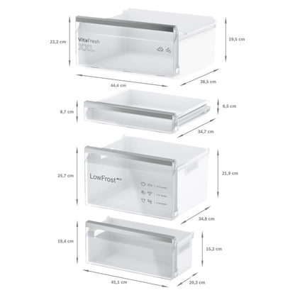 Bosch KIV86VSE0G Series 4 Built-In LowFrost Fridge-Freezer