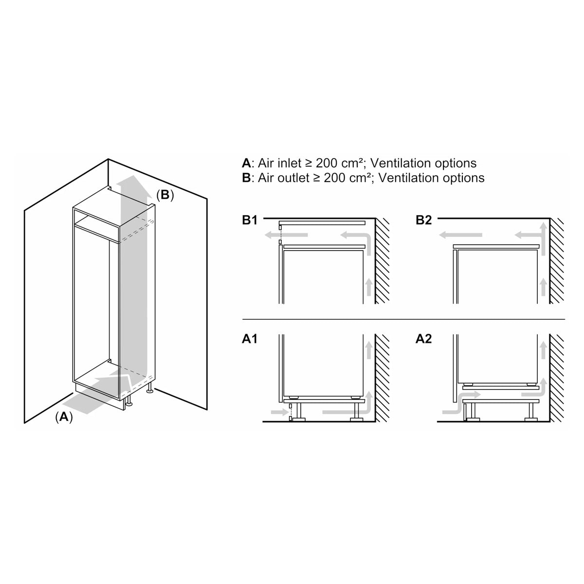 Bosch KIV86VSE0G Series 4 Built-In LowFrost Fridge-Freezer