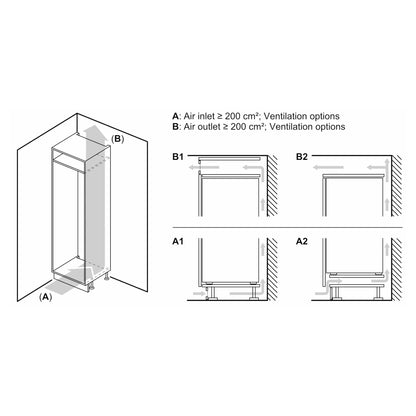 Bosch KIV86VSE0G Series 4 Built-In LowFrost Fridge-Freezer