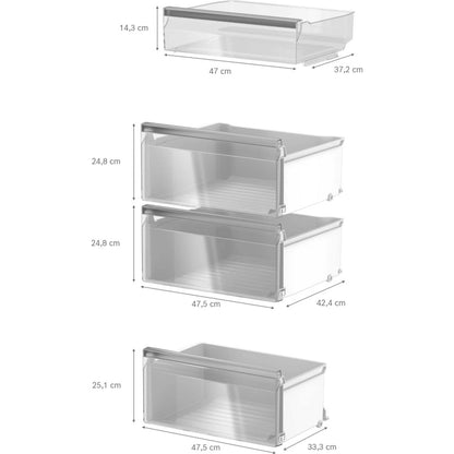Bosch Series 4 Tall Larder Fridge 402L - Stainless Steel - KSN36VLDGG