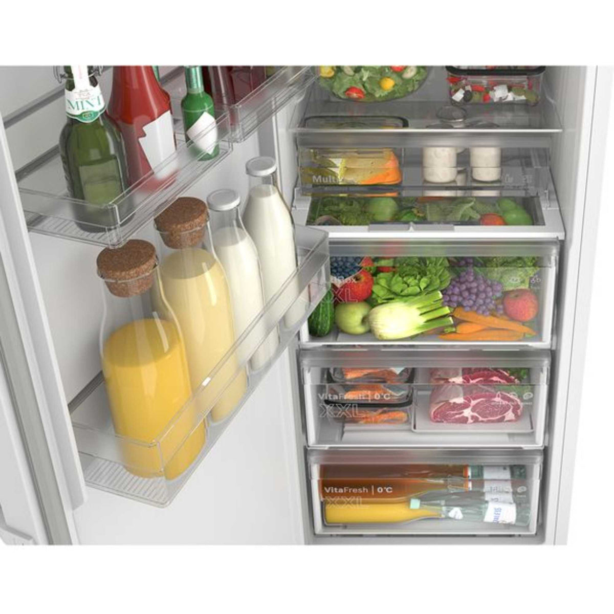 Bosch Series 4 Tall Larder Fridge 402L - White - KSN36VWDGG