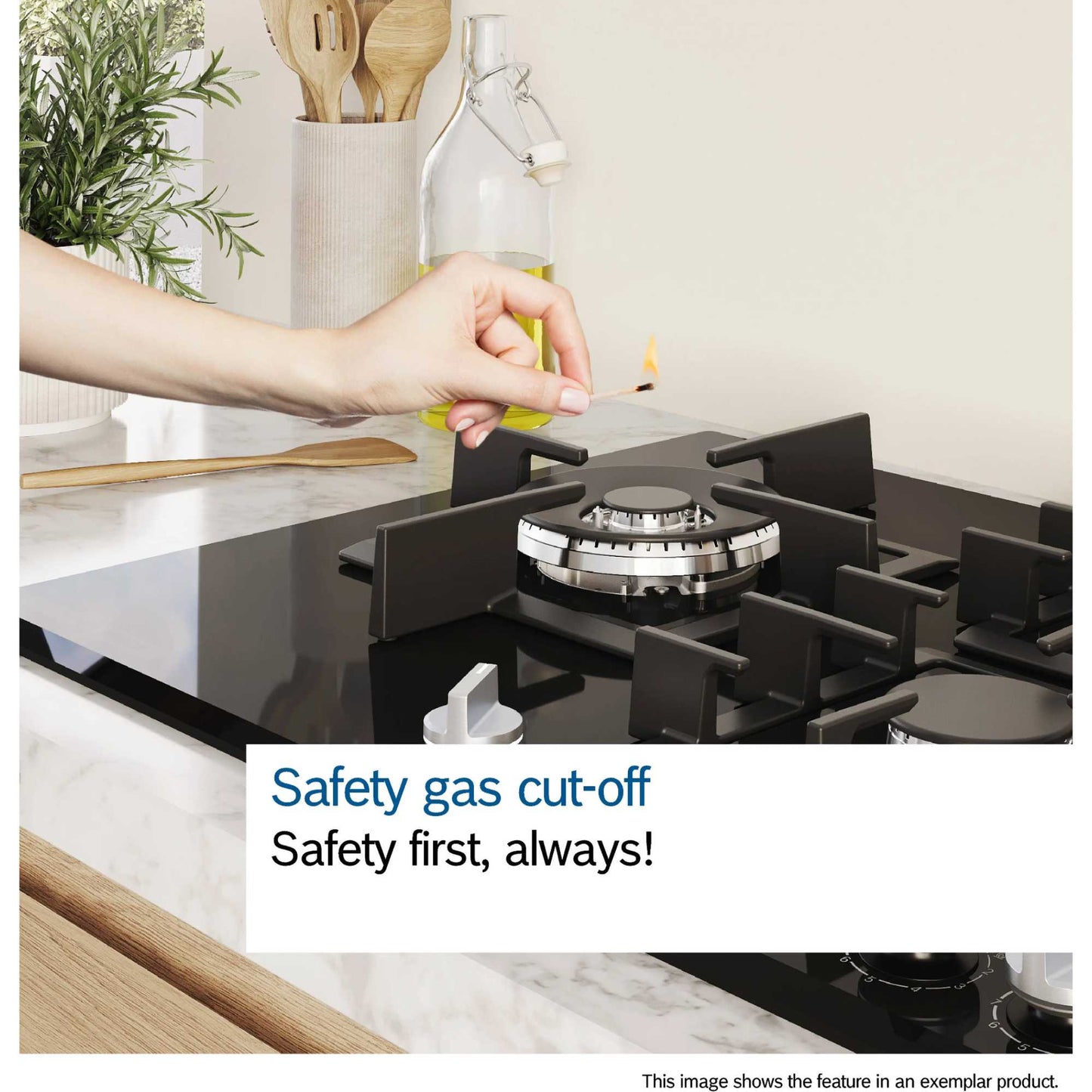 Bosch PBP6B2K60 Series 2 60cm Gas 4 Burner Hob - White