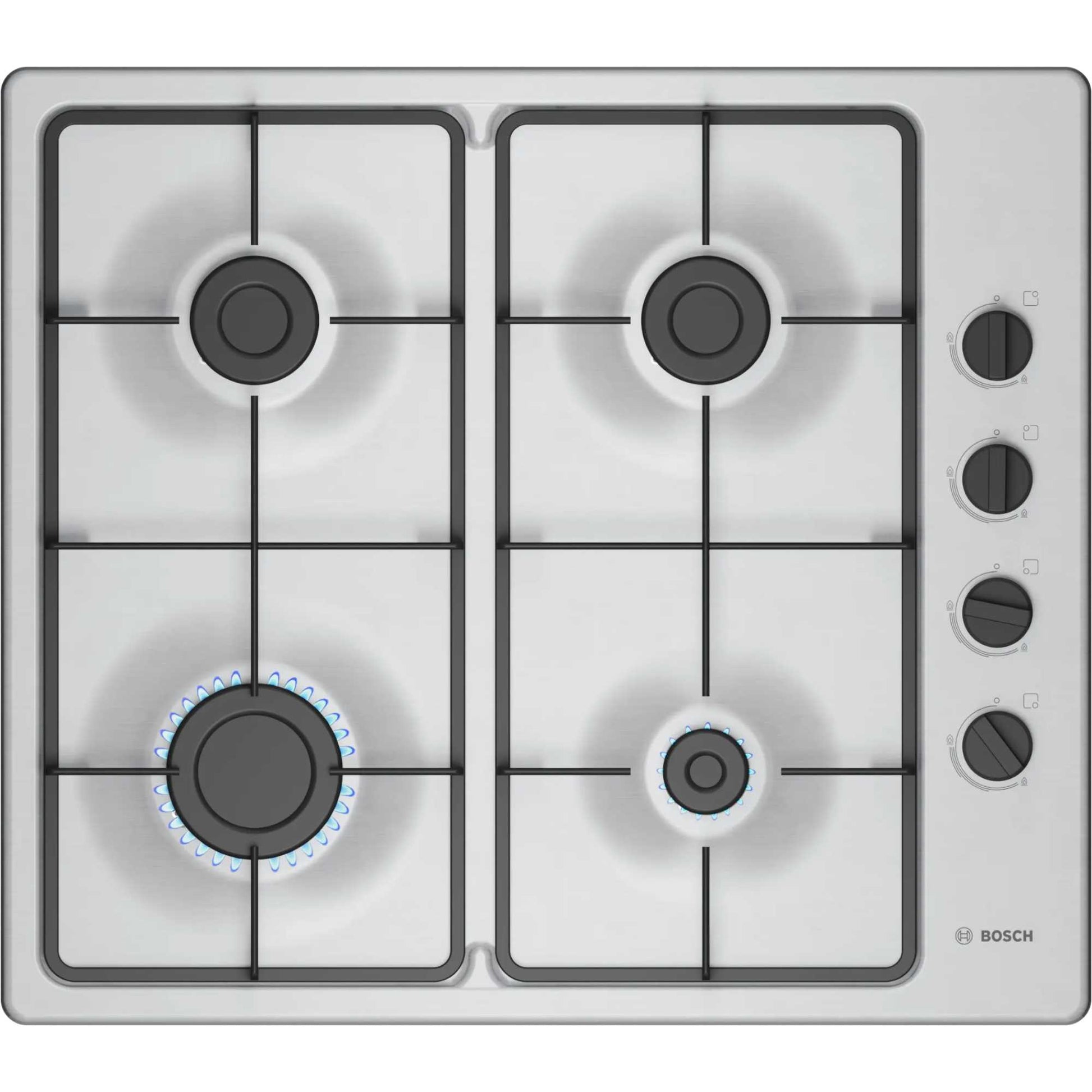 Bosch PBP6B5K60 Series 2 Gas 4 Burner Hob - Stainless Steel