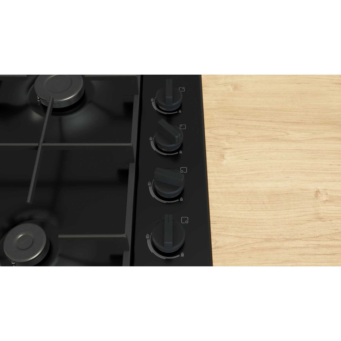 Bosch PBP6B6K60 Series 2 60cm Gas 4 Burner Hob - Black