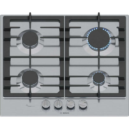 Bosch PCP6A5I90 Series 6 58cm 4 Zone Gas Hob - Stainless Steel