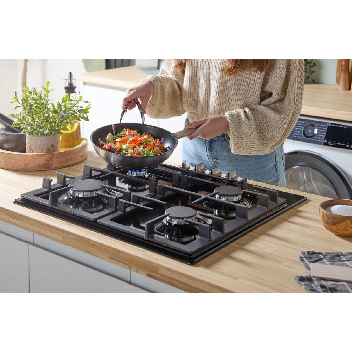 Bosch PCP6A6I90 Series 6 4 Burner 60cm Gas Hob - Black