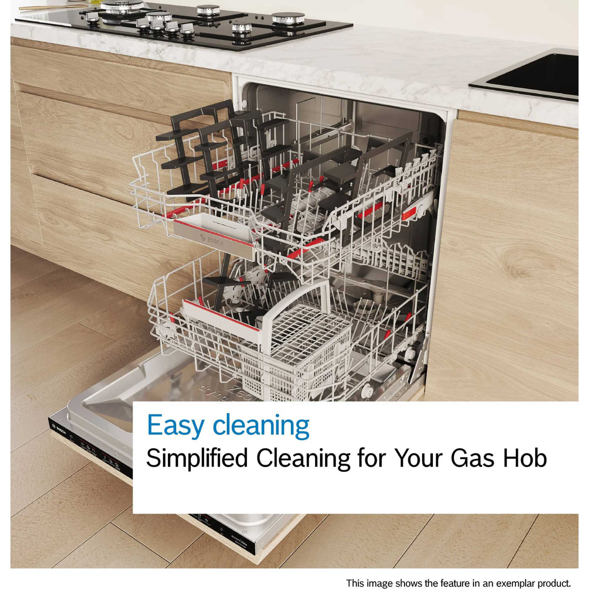 Bosch PCQ7A5I90 Series 6 75cm 5 Zone Gas Burner Hob - Stainless Steel