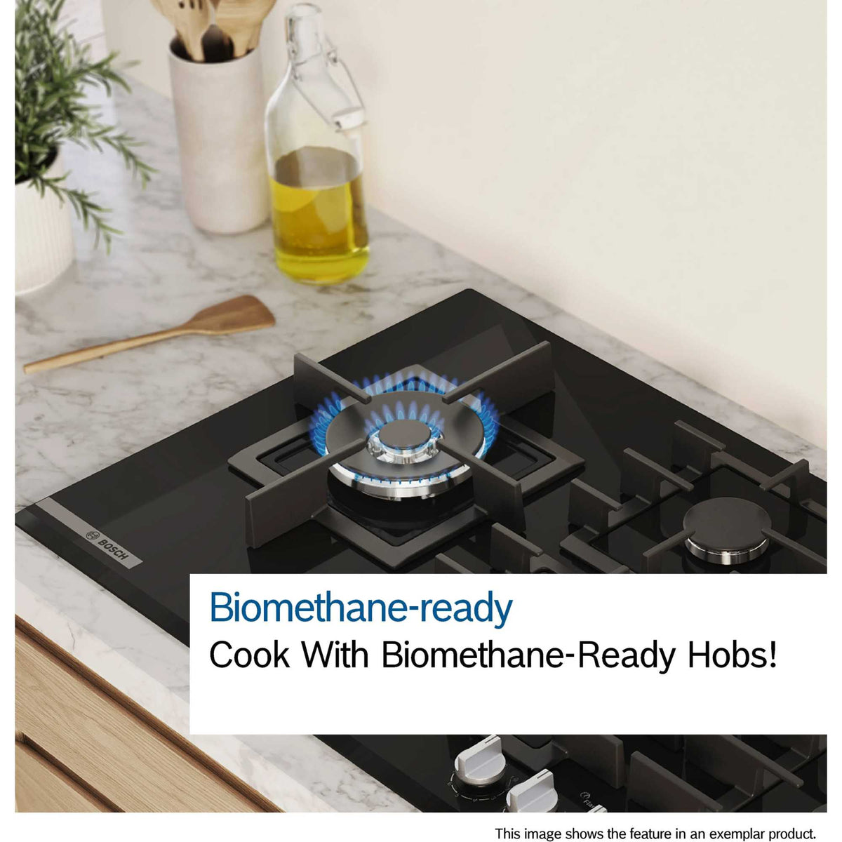 Bosch PCQ7A5I90 Series 6 75cm 5 Zone Gas Burner Hob - Stainless Steel