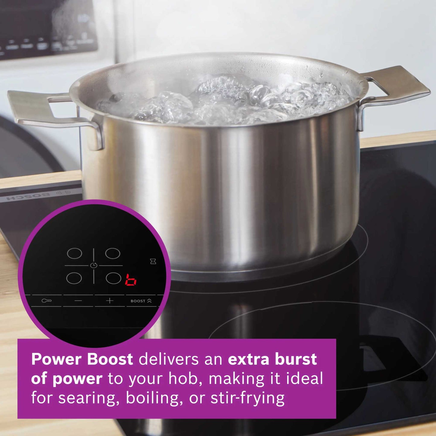 Bosch PIE631BB5E Series 4 60cm 4 Burner Induction Hob
